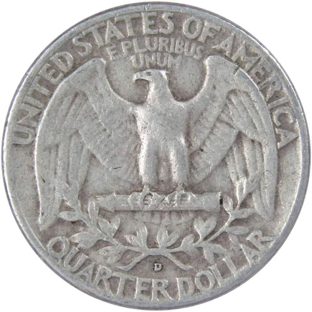 1953 D Washington Quarter F Fine 90% Silver 25c US Coin Collectible