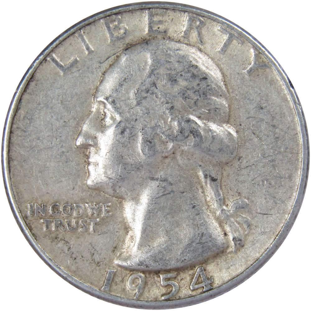 1954 Washington Quarter XF EF Extremely Fine 90% Silver 25c US Coin Collectible