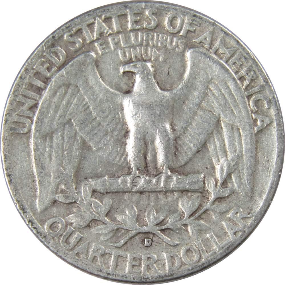 1957 D Washington Quarter AG About Good 90% Silver 25c US Coin Collectible