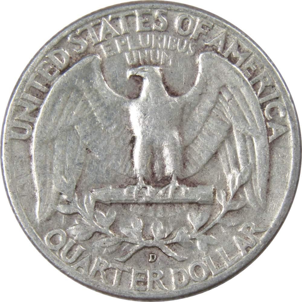 1960 D Washington Quarter AG About Good 90% Silver 25c US Coin Collectible
