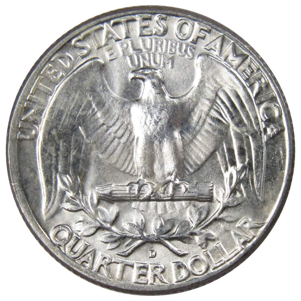 1962 D Washington Quarter BU Uncirculated Mint State 90% Silver 25c US Coin