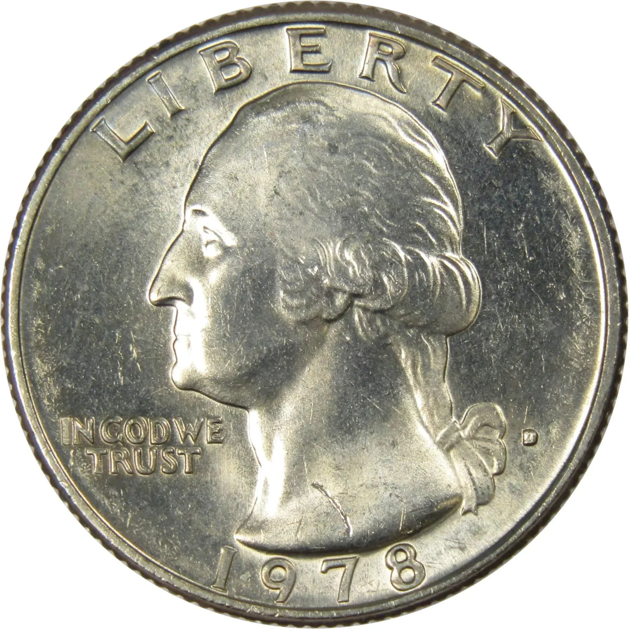1978 D Washington Quarter BU Uncirculated Mint State 25c US Coin Collectible