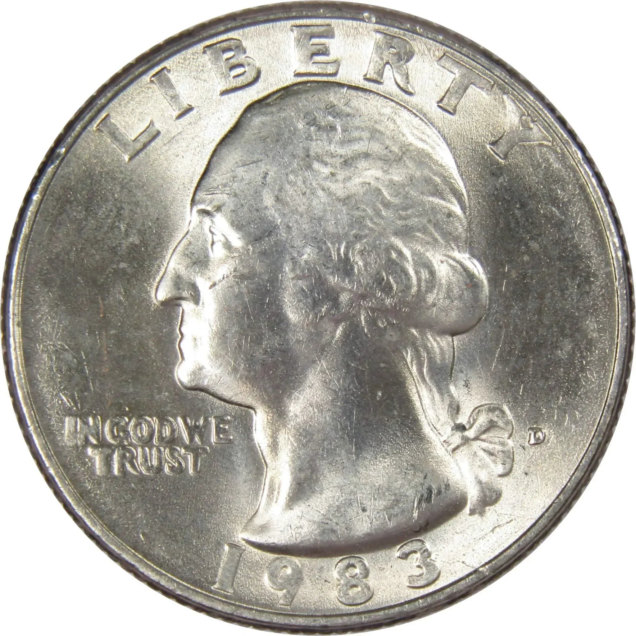 1983 D Washington Quarter BU Uncirculated Mint State 25c US Coin Collectible