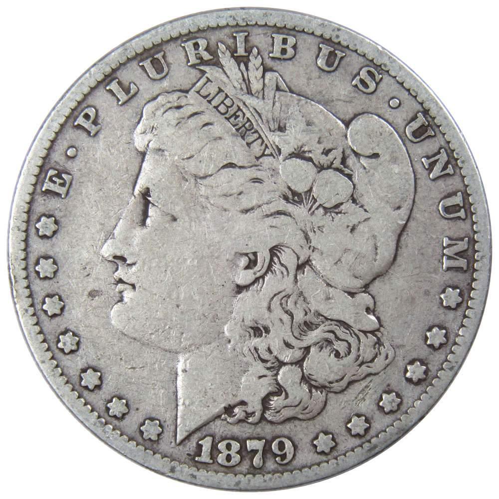 1879 Morgan Dollar VG Very Good 90% Silver $1 US Coin Collectible - Morgan coin - Morgan silver dollar - Morgan silver dollar for sale - Profile Coins & Collectibles
