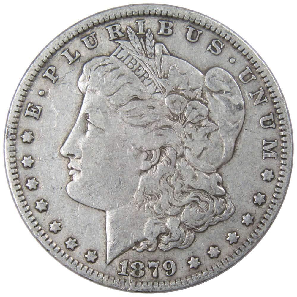 1879 Morgan Dollar F Fine 90% Silver $1 US Coin Collectible - Morgan coin - Morgan silver dollar - Morgan silver dollar for sale - Profile Coins & Collectibles