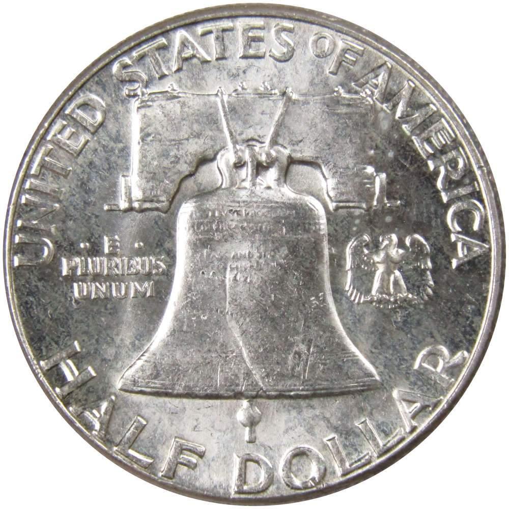 1963 Franklin Half Dollar AU About Uncirculated 90% Silver 50c US Coin