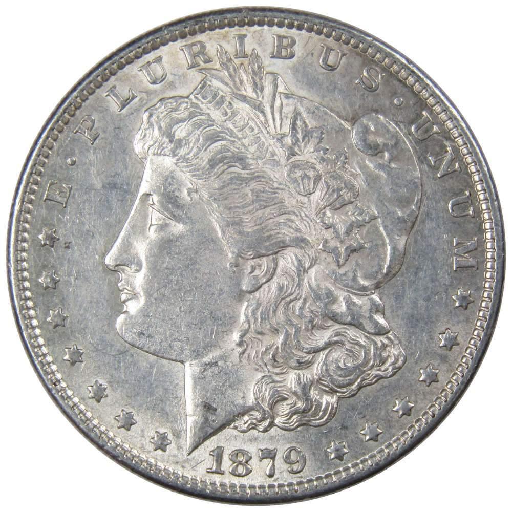 1879 S Morgan Dollar AU About Uncirculated 90% Silver $1 US Coin Collectible - Morgan coin - Morgan silver dollar - Morgan silver dollar for sale - Profile Coins & Collectibles