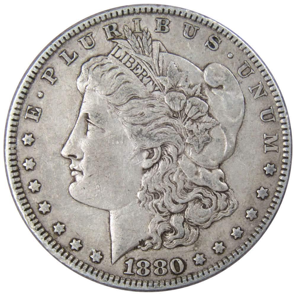 1880 Morgan Dollar VF Very Fine 90% Silver $1 US Coin Collectible - Morgan coin - Morgan silver dollar - Morgan silver dollar for sale - Profile Coins & Collectibles