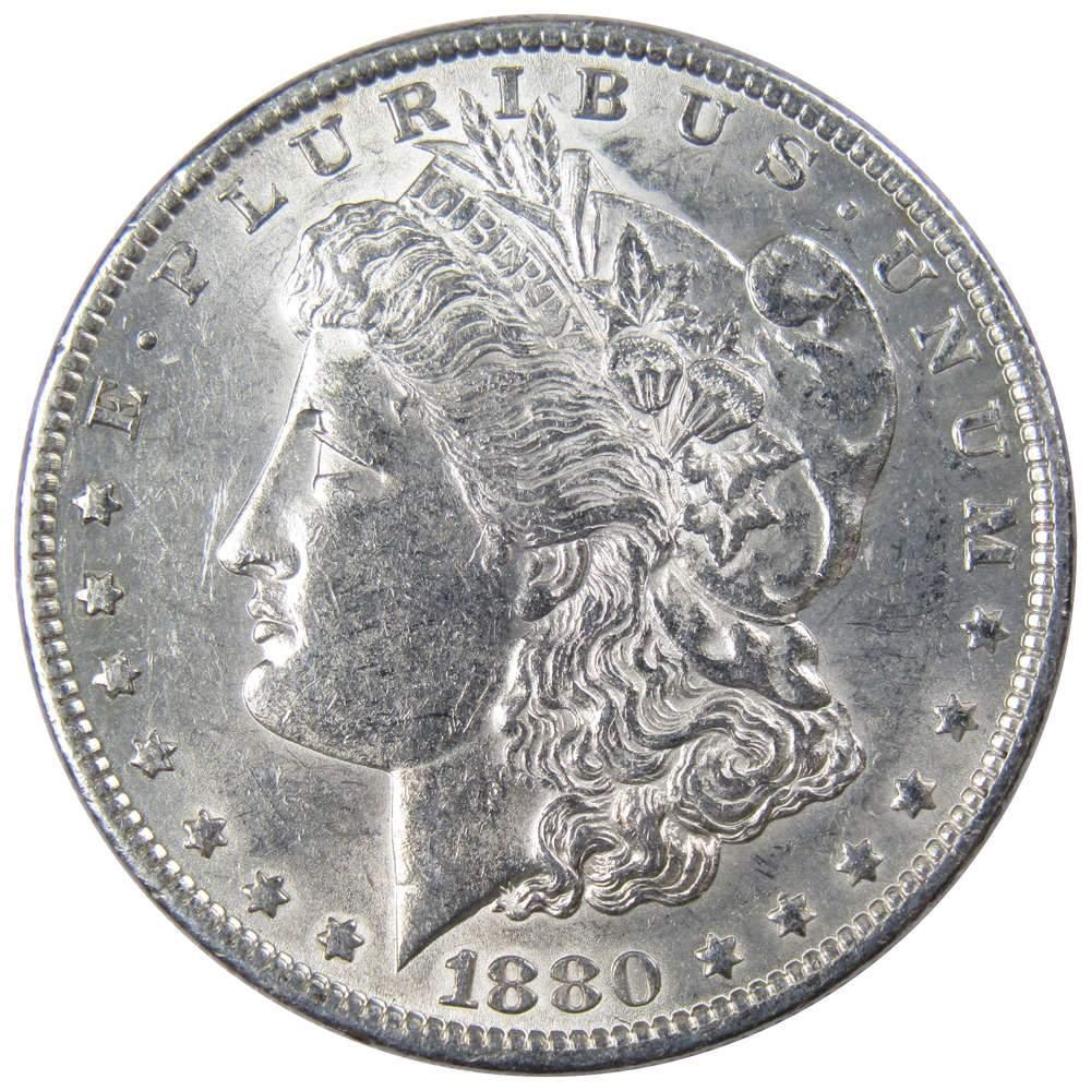 1880 O Morgan Dollar AU About Uncirculated 90% Silver $1 US Coin Collectible - Morgan coin - Morgan silver dollar - Morgan silver dollar for sale - Profile Coins & Collectibles