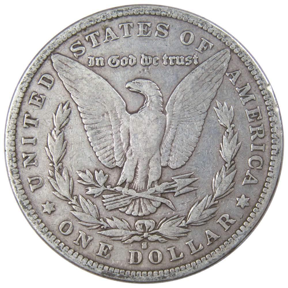 1880 S Morgan Dollar VG Very Good 90% Silver $1 US Coin Collectible - Morgan coin - Morgan silver dollar - Morgan silver dollar for sale - Profile Coins & Collectibles
