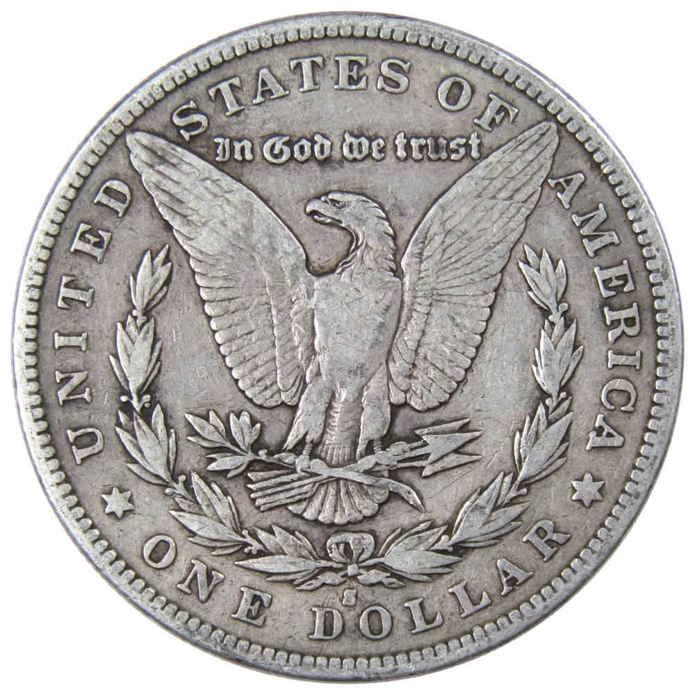 1880 S Morgan Dollar F Fine 90% Silver $1 US Coin Collectible - Morgan coin - Morgan silver dollar - Morgan silver dollar for sale - Profile Coins & Collectibles