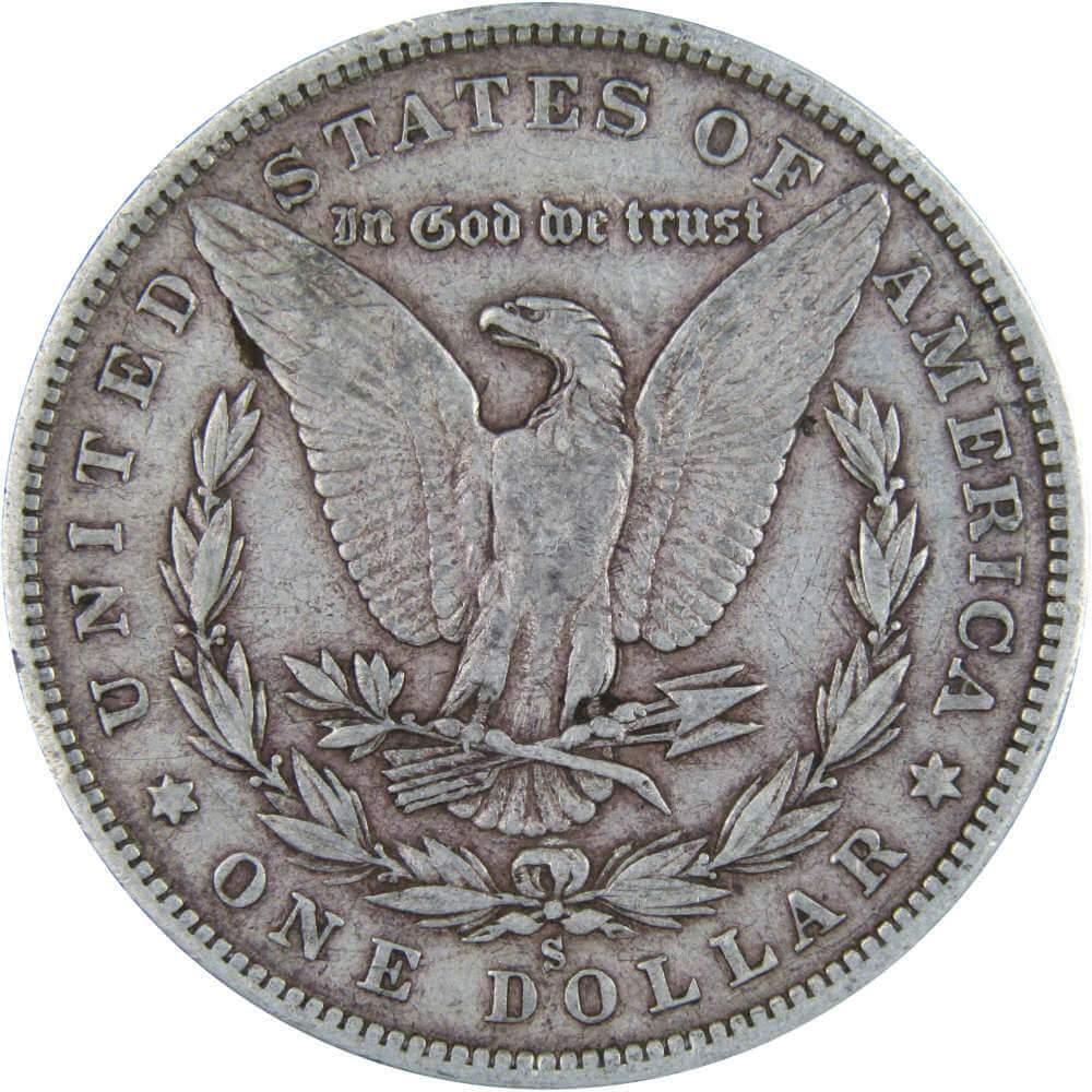 1880 S Morgan Dollar VF Very Fine 90% Silver $1 US Coin Collectible - Morgan coin - Morgan silver dollar - Morgan silver dollar for sale - Profile Coins & Collectibles
