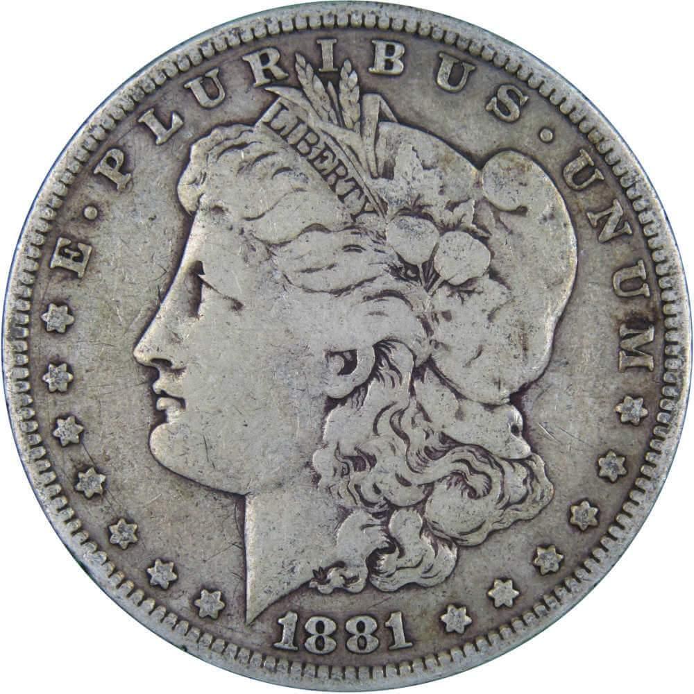 1881 Morgan Dollar VG Very Good 90% Silver $1 US Coin Collectible - Morgan coin - Morgan silver dollar - Morgan silver dollar for sale - Profile Coins & Collectibles
