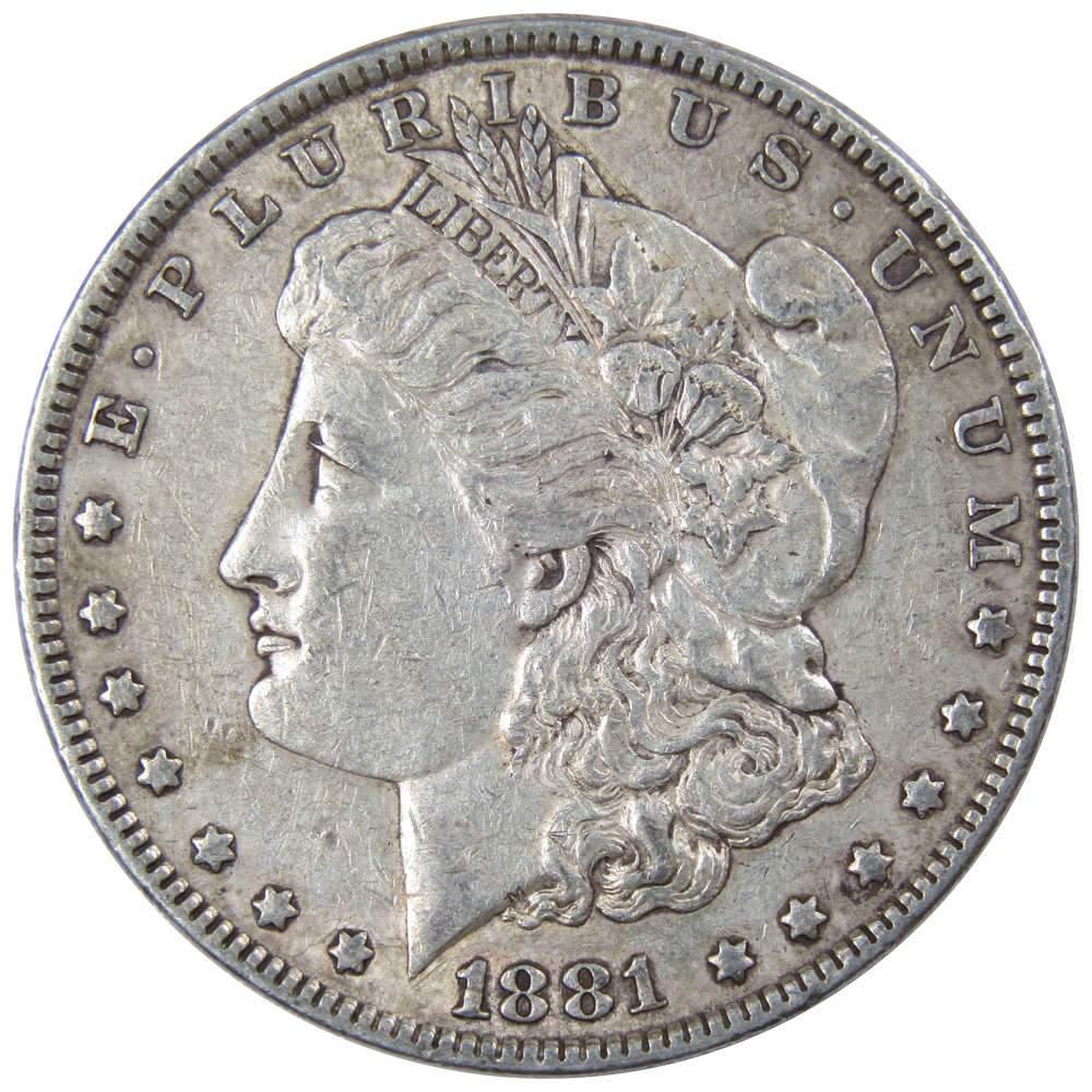 1881 Morgan Dollar VF Very Fine 90% Silver $1 US Coin Collectible - Morgan coin - Morgan silver dollar - Morgan silver dollar for sale - Profile Coins & Collectibles