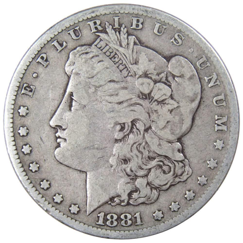 1881 S Morgan Dollar F Fine 90% Silver $1 US Coin Collectible - Morgan coin - Morgan silver dollar - Morgan silver dollar for sale - Profile Coins & Collectibles