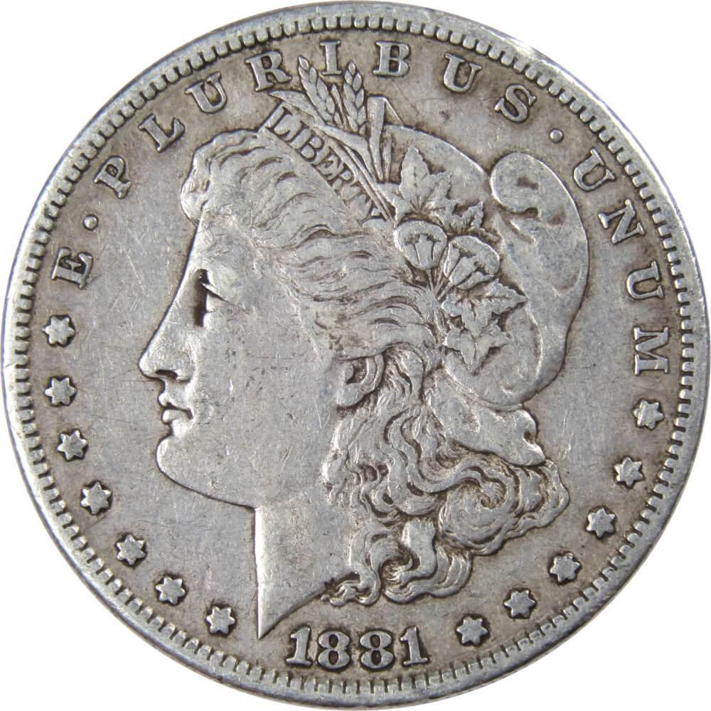 1881 S Morgan Dollar VF Very Fine 90% Silver $1 US Coin Collectible - Morgan coin - Morgan silver dollar - Morgan silver dollar for sale - Profile Coins & Collectibles