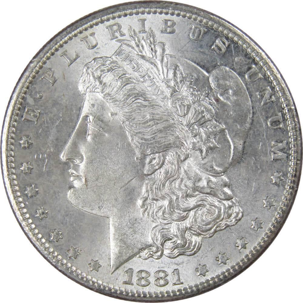 1881 S Morgan Dollar AU About Uncirculated 90% Silver $1 US Coin Collectible - Morgan coin - Morgan silver dollar - Morgan silver dollar for sale - Profile Coins & Collectibles