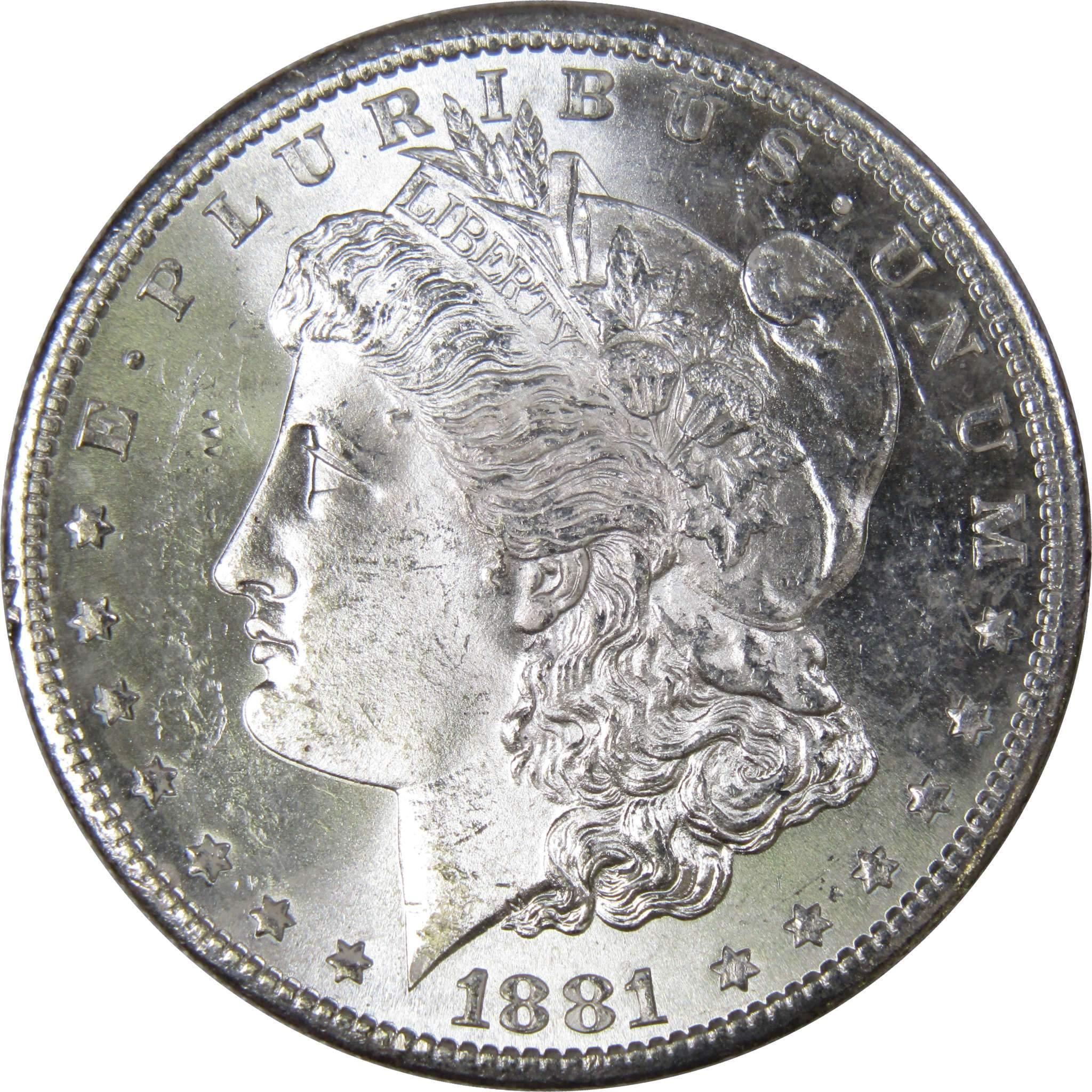 1881 S Morgan Dollar BU Choice Uncirculated Mint State 90% Silver $1 US Coin - Morgan coin - Morgan silver dollar - Morgan silver dollar for sale - Profile Coins & Collectibles