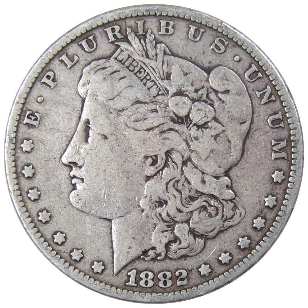 1882 Morgan Dollar F Fine 90 Silver 1 US Coin Collectible