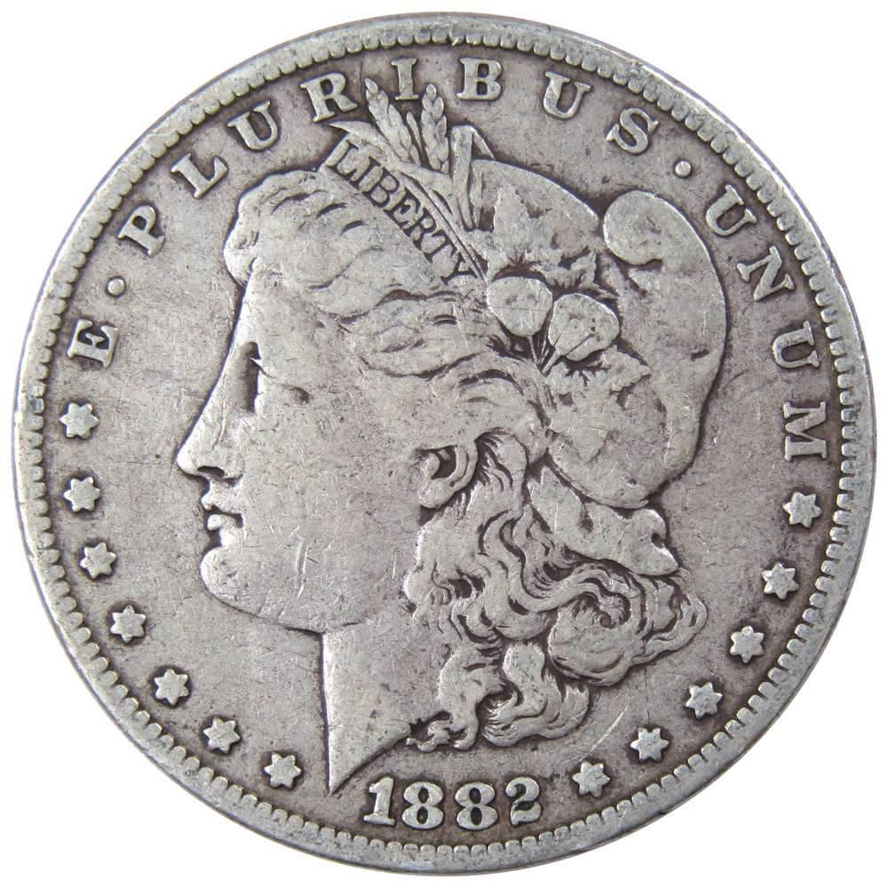 1882 Morgan Dollar F Fine 90% Silver $1 US Coin Collectible - Morgan coin - Morgan silver dollar - Morgan silver dollar for sale - Profile Coins & Collectibles