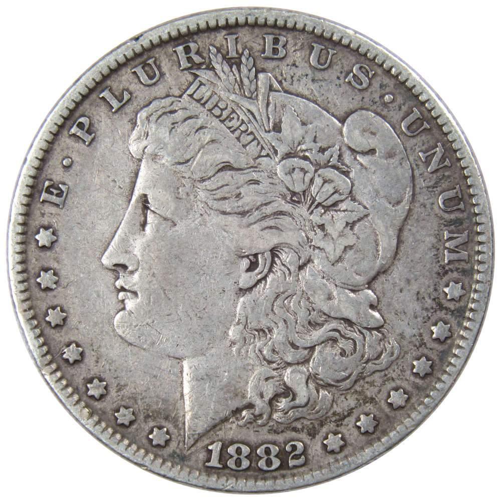 1882 Morgan Dollar VF Very Fine 90% Silver $1 US Coin Collectible - Morgan coin - Morgan silver dollar - Morgan silver dollar for sale - Profile Coins & Collectibles