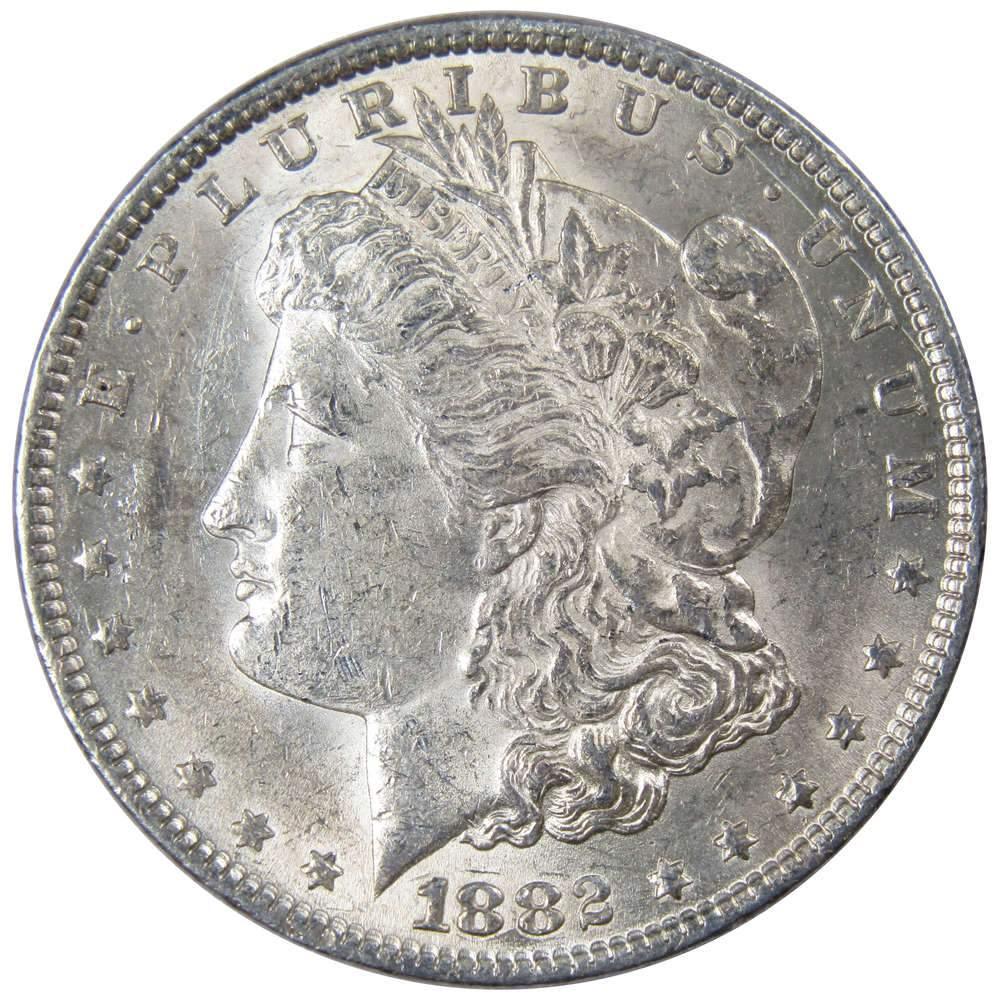1882 Morgan Dollar AU About Uncirculated 90% Silver $1 US Coin Collectible - Morgan coin - Morgan silver dollar - Morgan silver dollar for sale - Profile Coins & Collectibles