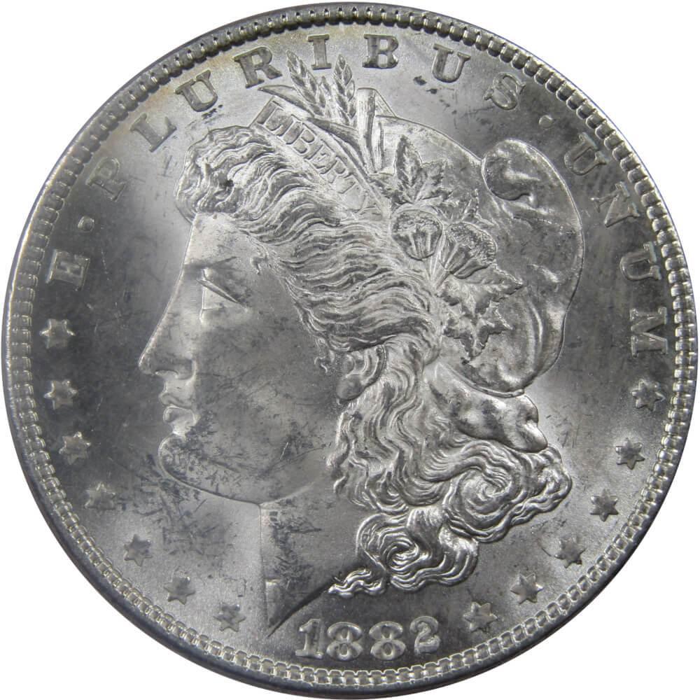 1882 Morgan Dollar Choice About Uncirculated 90% Silver $1 US Coin Collectible - Morgan coin - Morgan silver dollar - Morgan silver dollar for sale - Profile Coins & Collectibles