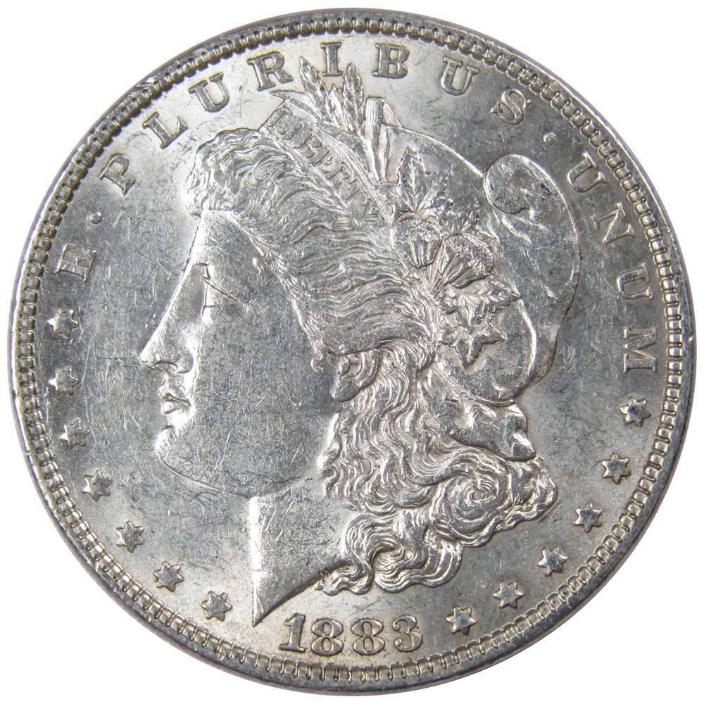 1883 Morgan Dollar AU About Uncirculated 90% Silver $1 US Coin Collectible - Morgan coin - Morgan silver dollar - Morgan silver dollar for sale - Profile Coins & Collectibles