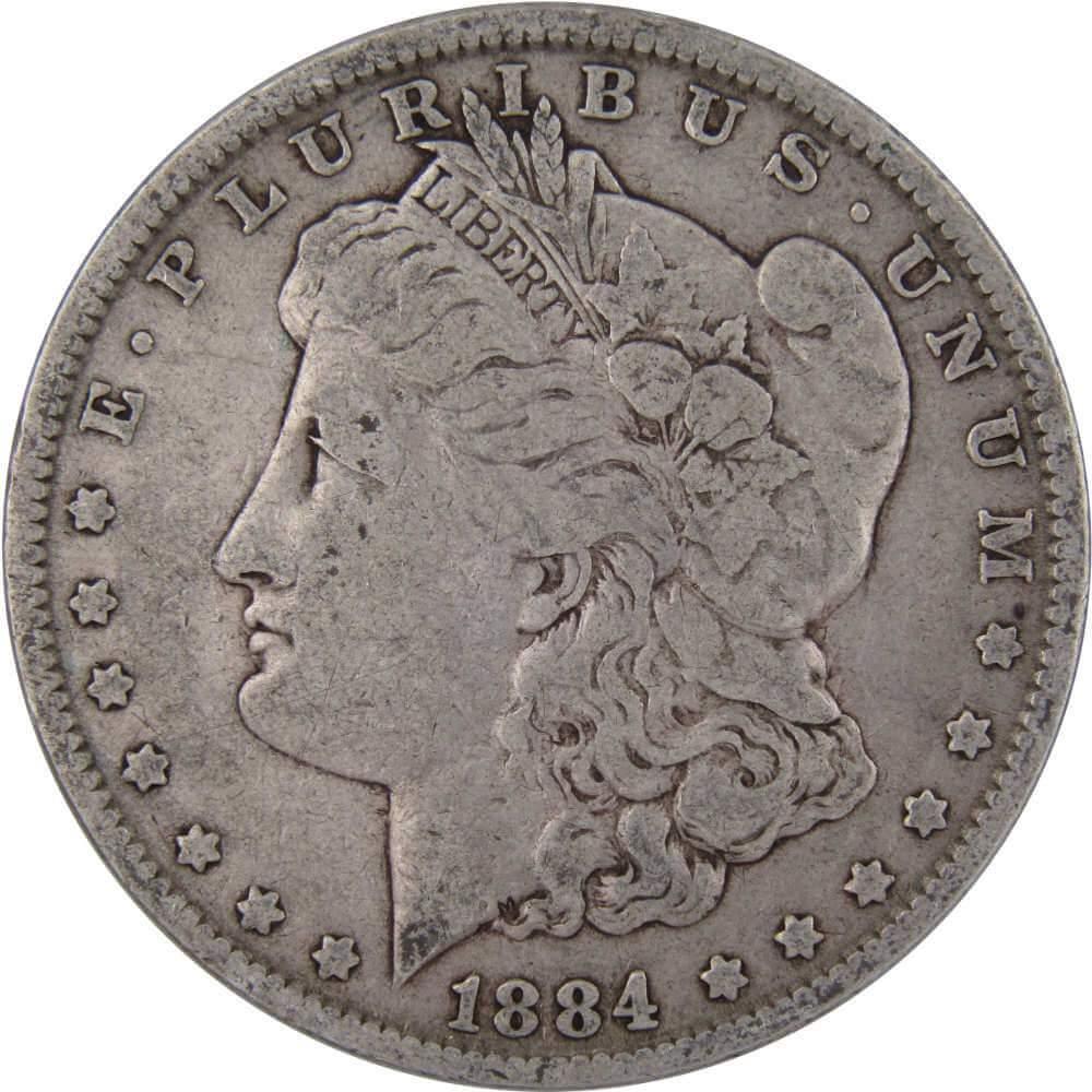 1884 Morgan Dollar VG Very Good 90% Silver $1 US Coin Collectible - Morgan coin - Morgan silver dollar - Morgan silver dollar for sale - Profile Coins & Collectibles