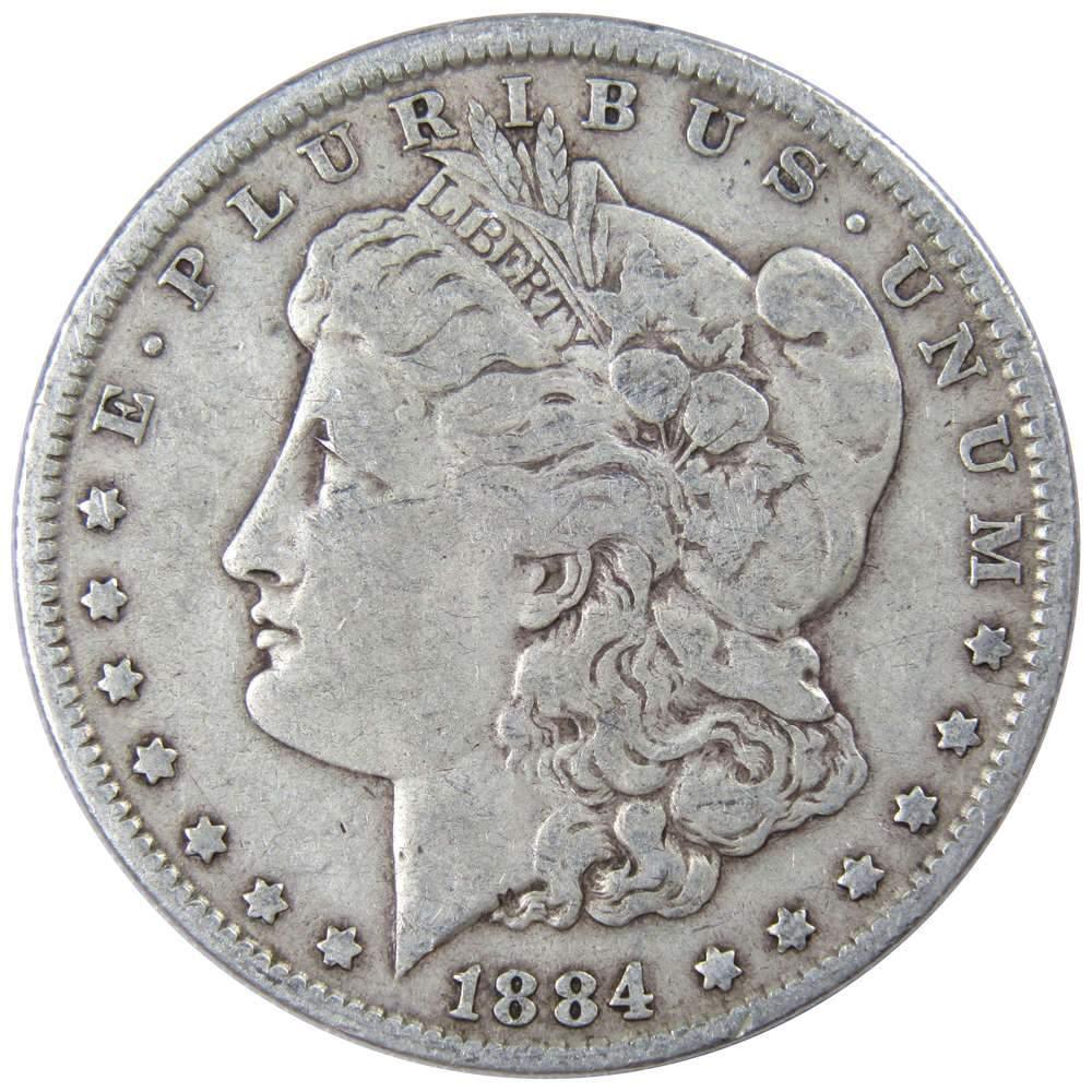 1884 Morgan Dollar F Fine 90% Silver $1 US Coin Collectible - Morgan coin - Morgan silver dollar - Morgan silver dollar for sale - Profile Coins & Collectibles