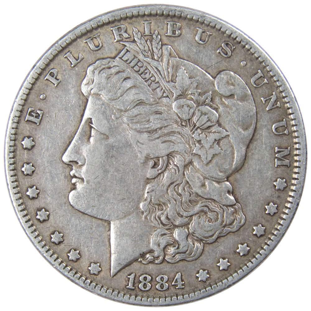 1884 Morgan Dollar VF Very Fine 90% Silver $1 US Coin Collectible - Morgan coin - Morgan silver dollar - Morgan silver dollar for sale - Profile Coins & Collectibles