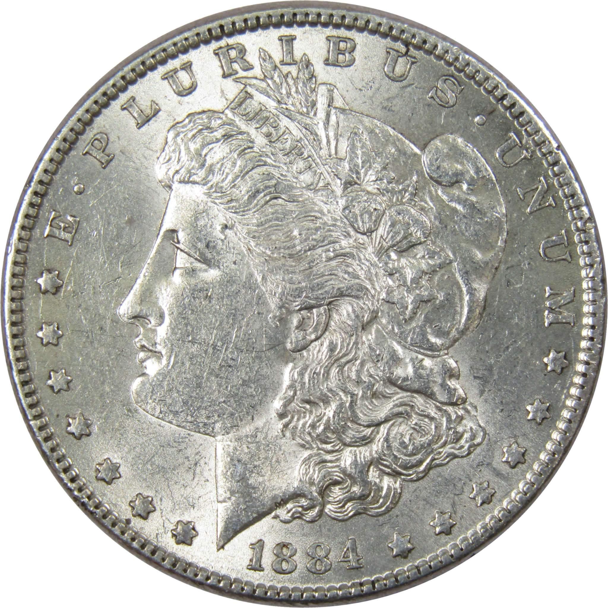 1884 Morgan Dollar AU About Uncirculated 90% Silver $1 US Coin Collectible - Morgan coin - Morgan silver dollar - Morgan silver dollar for sale - Profile Coins & Collectibles