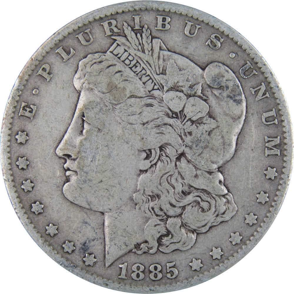 1885 Morgan Dollar VG Very Good 90% Silver $1 US Coin Collectible - Morgan coin - Morgan silver dollar - Morgan silver dollar for sale - Profile Coins & Collectibles