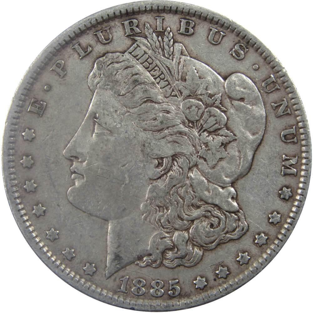1885 Morgan Dollar VF Very Fine 90% Silver $1 US Coin Collectible - Morgan coin - Morgan silver dollar - Morgan silver dollar for sale - Profile Coins & Collectibles