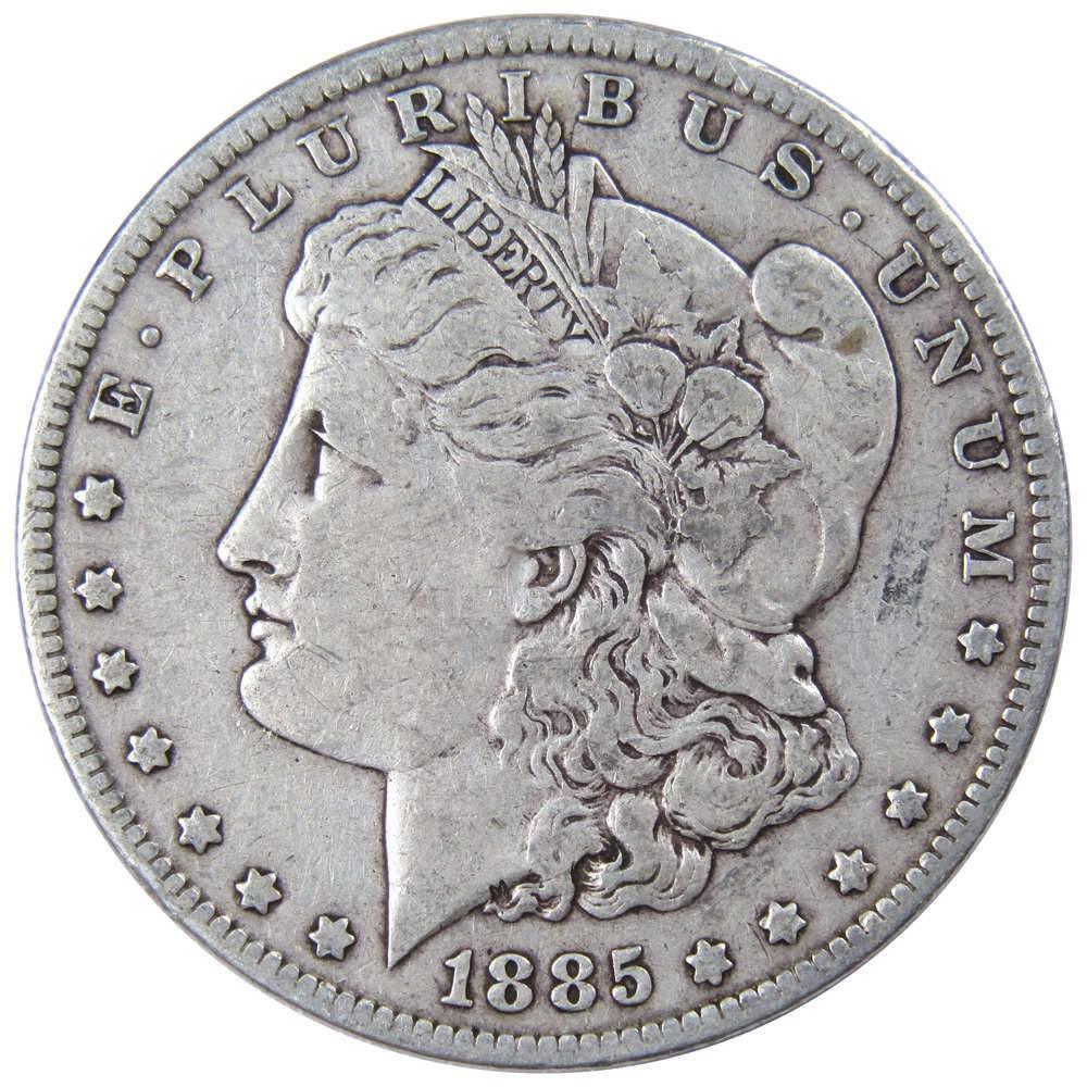 1885 O Morgan Dollar F Fine 90% Silver $1 US Coin Collectible - Morgan coin - Morgan silver dollar - Morgan silver dollar for sale - Profile Coins & Collectibles