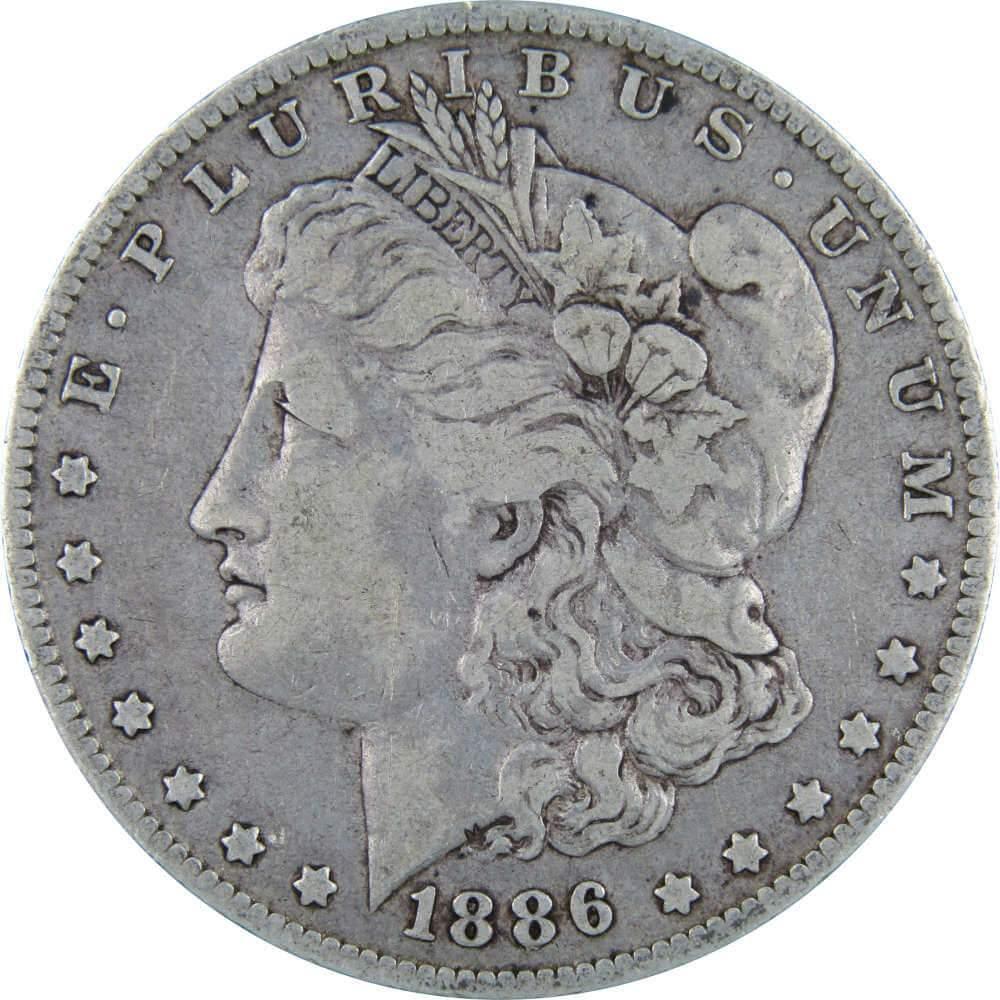 1886 O Morgan Dollar F Fine 90% Silver $1 US Coin Collectible - Morgan coin - Morgan silver dollar - Morgan silver dollar for sale - Profile Coins & Collectibles