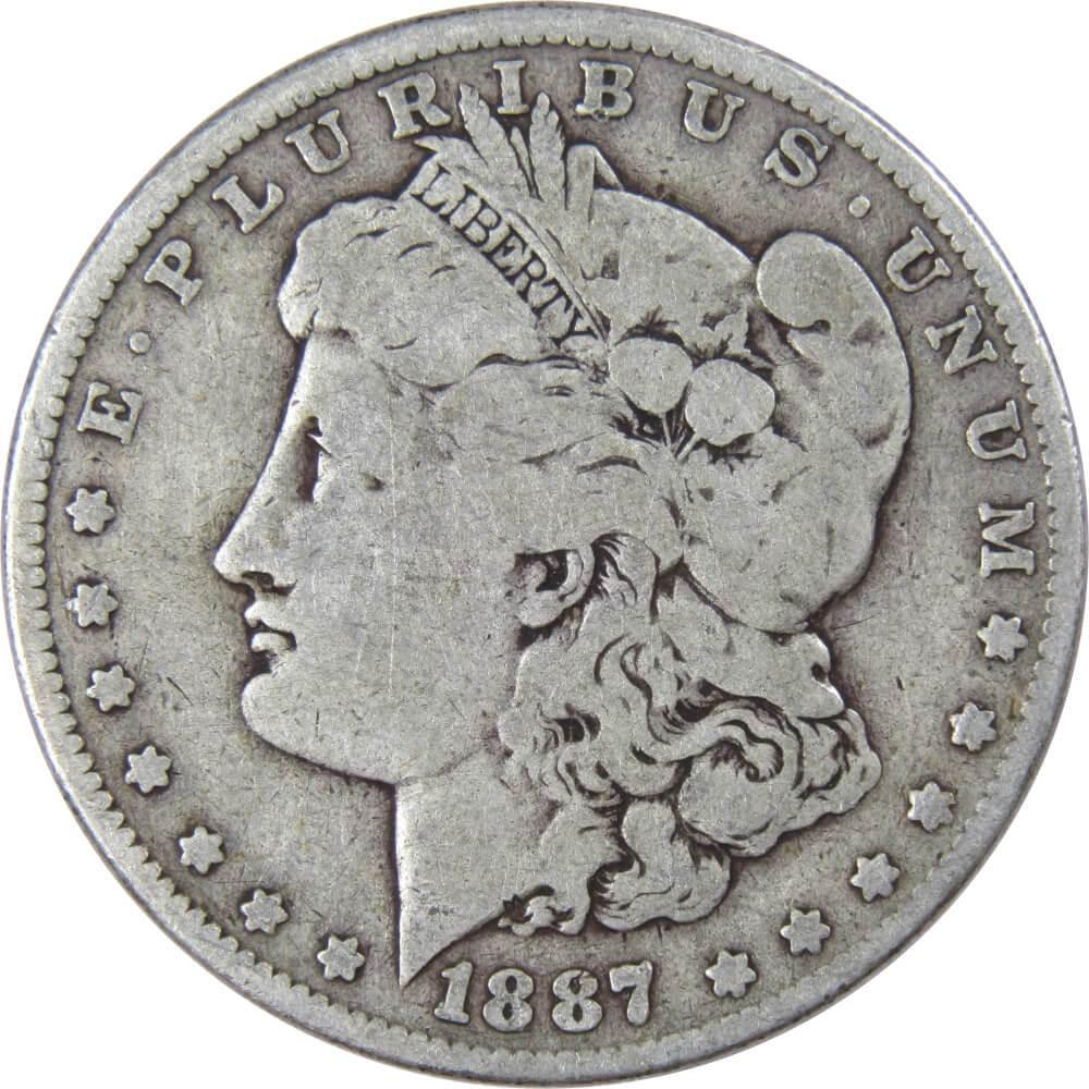 1887 Morgan Dollar VG Very Good 90% Silver $1 US Coin Collectible - Morgan coin - Morgan silver dollar - Morgan silver dollar for sale - Profile Coins & Collectibles