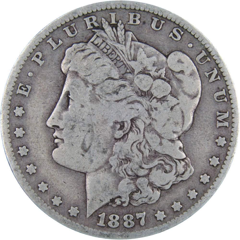 1887 O Morgan Dollar VG Very Good 90% Silver $1 US Coin Collectible - Morgan coin - Morgan silver dollar - Morgan silver dollar for sale - Profile Coins & Collectibles