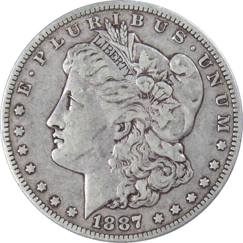 1887 O Morgan Dollar F Fine 90% Silver $1 US Coin Collectible - Morgan coin - Morgan silver dollar - Morgan silver dollar for sale - Profile Coins & Collectibles