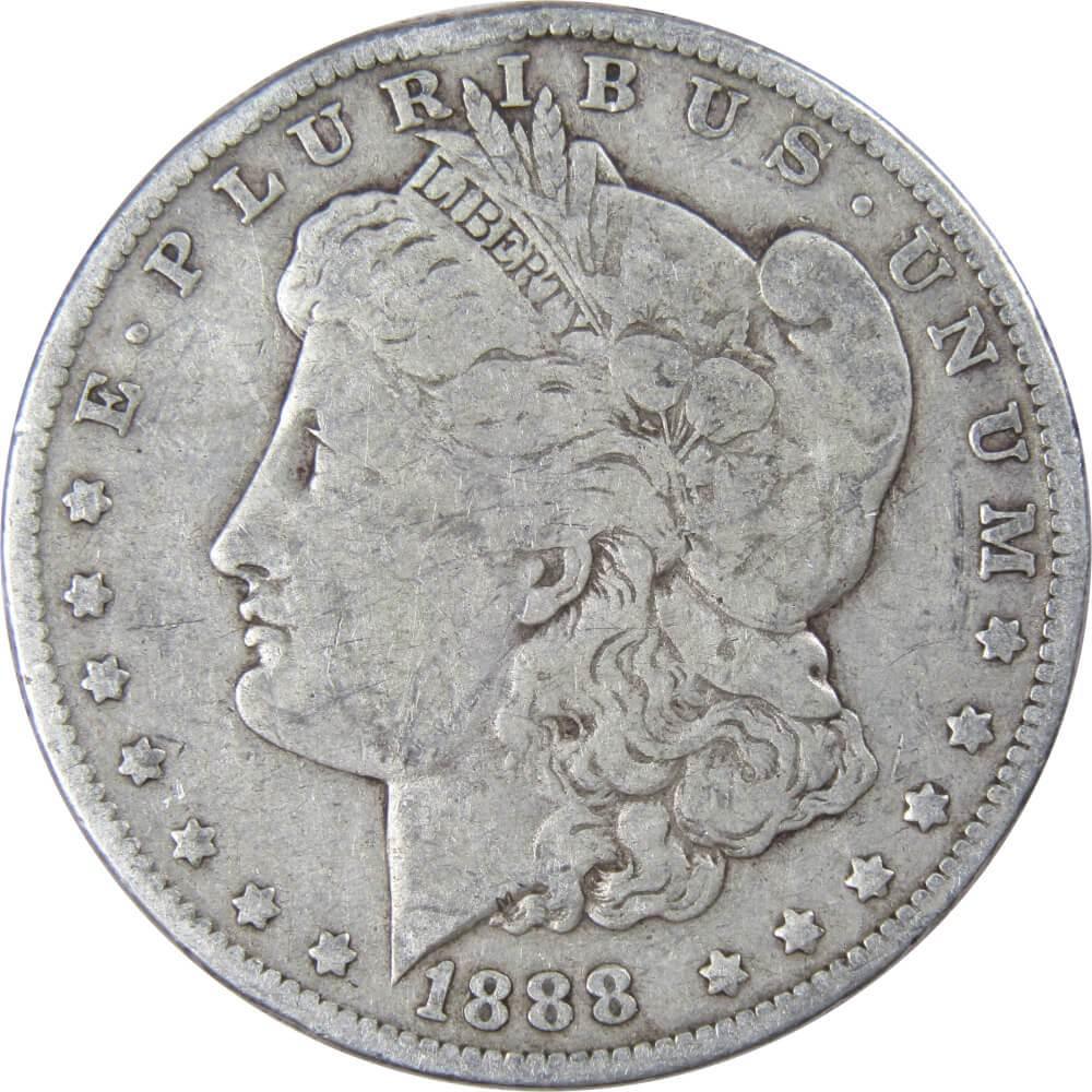 1888 Morgan Dollar VG Very Good 90% Silver $1 US Coin Collectible - Morgan coin - Morgan silver dollar - Morgan silver dollar for sale - Profile Coins & Collectibles