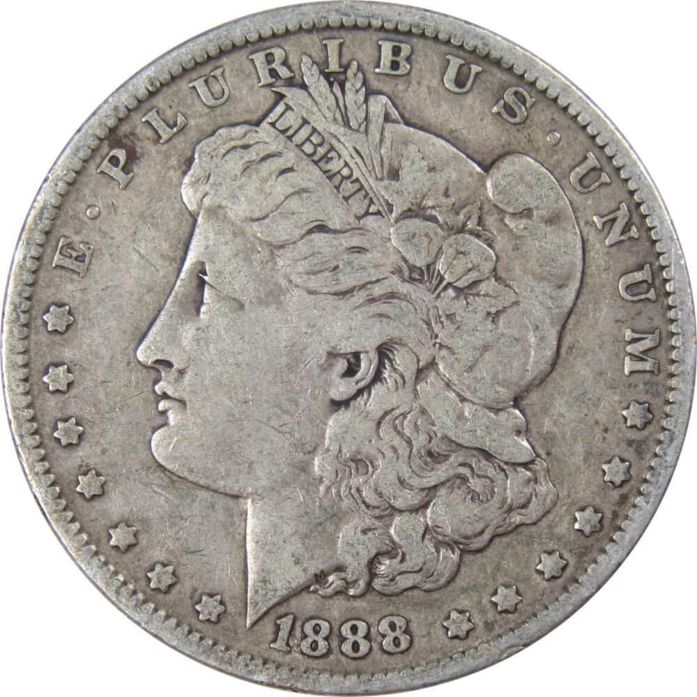 1888 Morgan Dollar F Fine 90% Silver $1 US Coin Collectible - Morgan coin - Morgan silver dollar - Morgan silver dollar for sale - Profile Coins & Collectibles