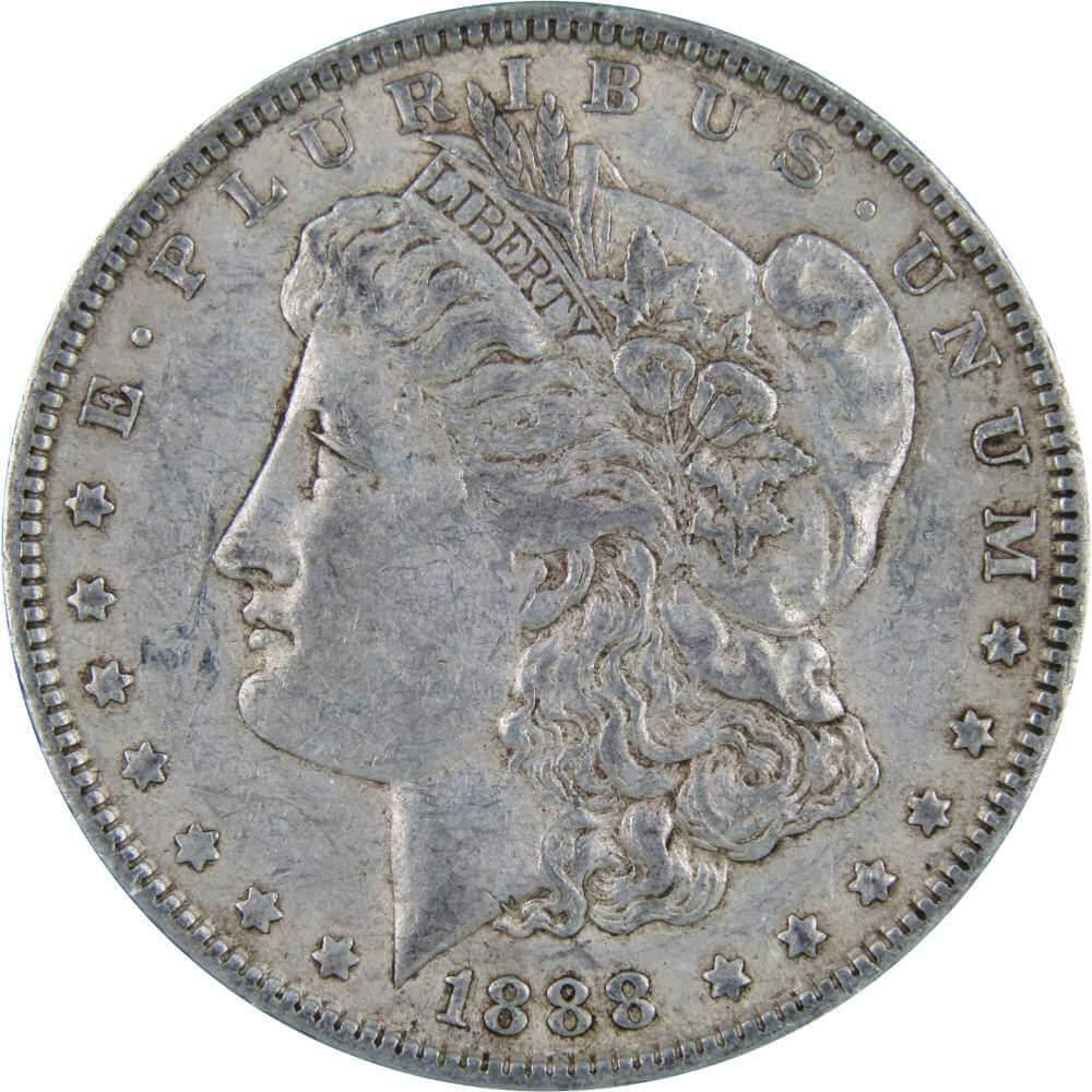 1888 Morgan Dollar VF Very Fine 90% Silver $1 US Coin Collectible - Morgan coin - Morgan silver dollar - Morgan silver dollar for sale - Profile Coins & Collectibles
