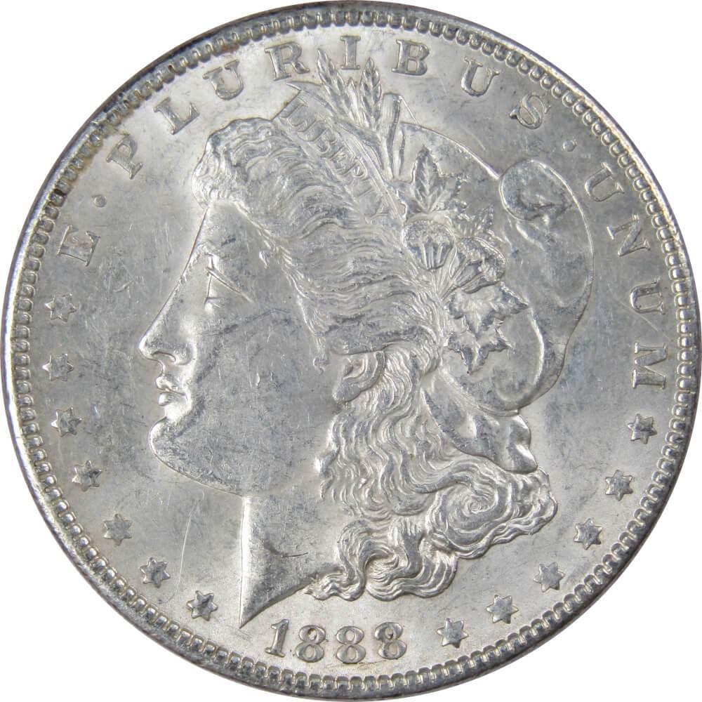 1888 Morgan Dollar AU About Uncirculated 90% Silver $1 US Coin Collectible - Morgan coin - Morgan silver dollar - Morgan silver dollar for sale - Profile Coins & Collectibles