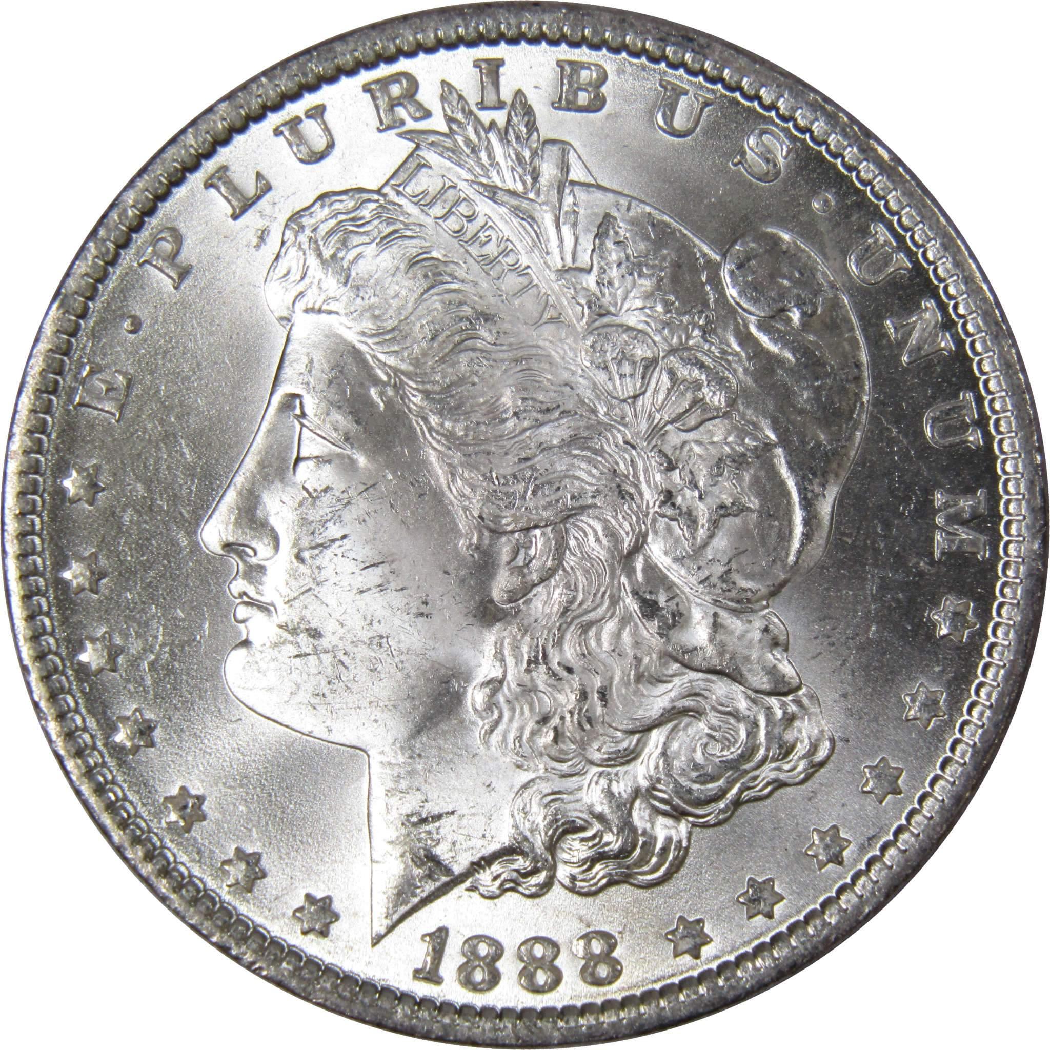 1888 Morgan Dollar BU Choice Uncirculated Mint State 90% Silver $1 US Coin - Morgan coin - Morgan silver dollar - Morgan silver dollar for sale - Profile Coins & Collectibles