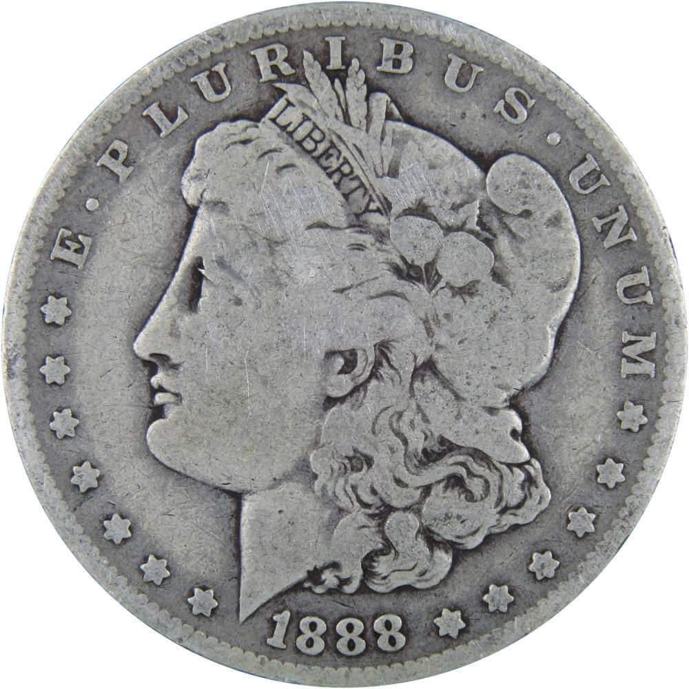 1888 O Morgan Dollar VG Very Good 90% Silver $1 US Coin Collectible - Morgan coin - Morgan silver dollar - Morgan silver dollar for sale - Profile Coins & Collectibles
