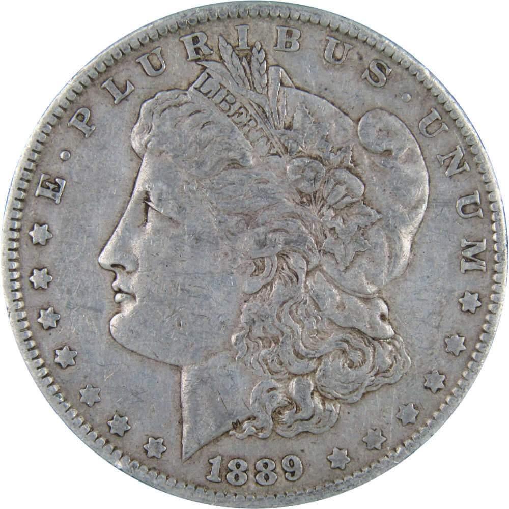 1889 Morgan Dollar VF Very Fine 90% Silver $1 US Coin Collectible - Morgan coin - Morgan silver dollar - Morgan silver dollar for sale - Profile Coins & Collectibles