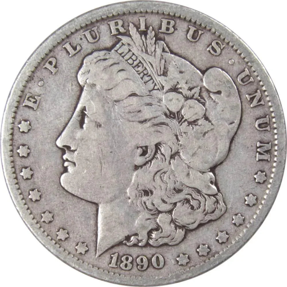 1890 Morgan Dollar VG Very Good 90% Silver $1 US Coin Collectible - Morgan coin - Morgan silver dollar - Morgan silver dollar for sale - Profile Coins & Collectibles