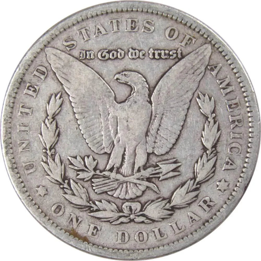 1890 Morgan Dollar VG Very Good 90% Silver $1 US Coin Collectible - Morgan coin - Morgan silver dollar - Morgan silver dollar for sale - Profile Coins & Collectibles