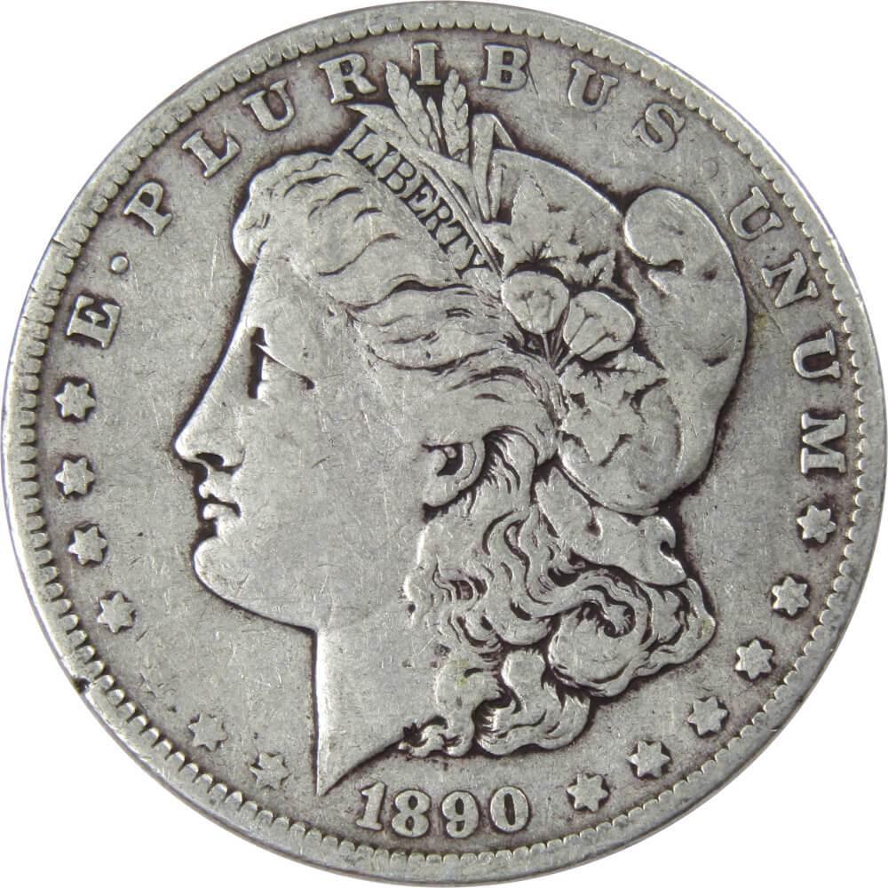 1890 Morgan Dollar F Fine 90% Silver $1 US Coin Collectible - Morgan coin - Morgan silver dollar - Morgan silver dollar for sale - Profile Coins & Collectibles