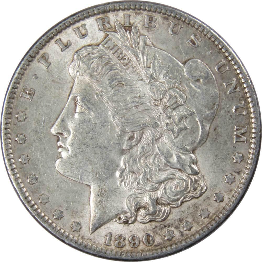1890 Morgan Dollar AU About Uncirculated 90% Silver $1 US Coin Collectible - Morgan coin - Morgan silver dollar - Morgan silver dollar for sale - Profile Coins & Collectibles